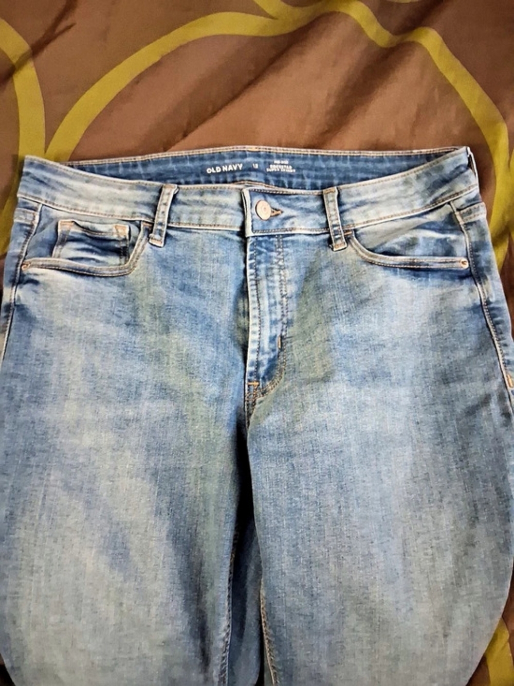 Old Navy Mid-Rise Rockstar Super-Skinny Jeans Women's Skinny Jeans in Blue